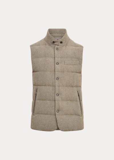 Chaleco Ralph Lauren Hombre Marrom - Whitwell Tweed Down - VRQLY6350